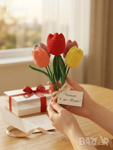 Ръчно плетени букети