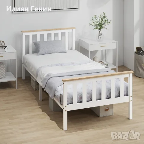 HOMCOM Единична Рамка за Легло, снимка 8 - Спални и легла - 56110269
