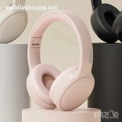 безжични слушалки розови Lenovo големи, снимка 2 - Слушалки и портативни колонки - 52640447