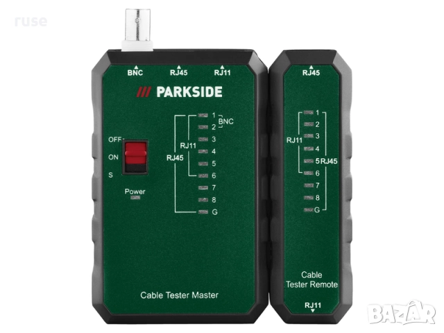 НОВИ! Тестер за мрежови и сателитни кабели Parkside, снимка 3 - Други инструменти - 52818053