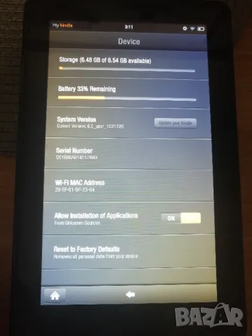 Таблет Amazon Kindle Fire D01400, снимка 3 - Таблети - 47925171
