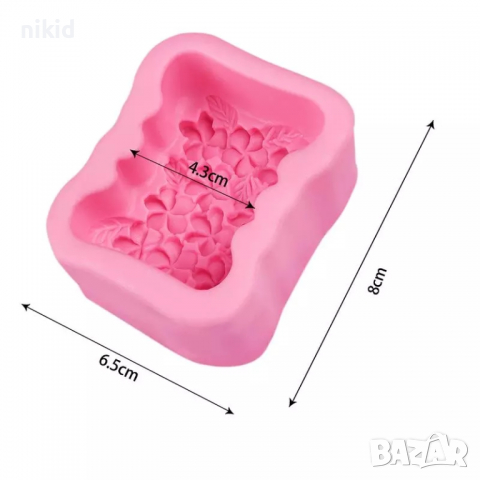Цветчета дълбок силиконов молд калъп форма отливка сапун гипс, снимка 3 - Форми - 36318544