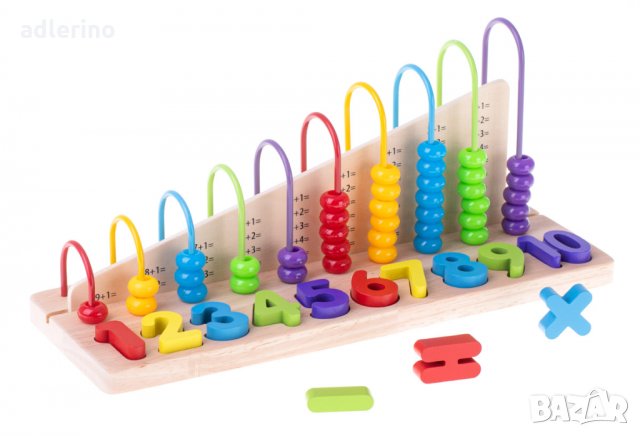 Дървен сортиращ абакус, дървено креативно сметало, сметало от дърво, снимка 3 - Образователни игри - 34402742