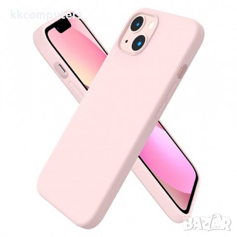 Силиконов кейс Silicone Soft Cover, За iPhone 14 (6.1), Розов, снимка 3 - Калъфи, кейсове - 39117836