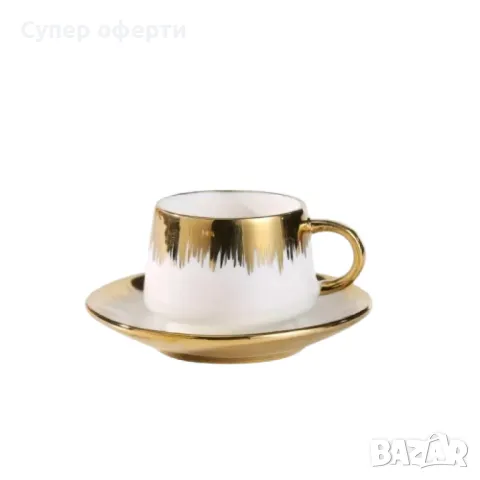 Сервиз 12 части за еспресо от порцелан, снимка 3 - Сервизи - 48629893