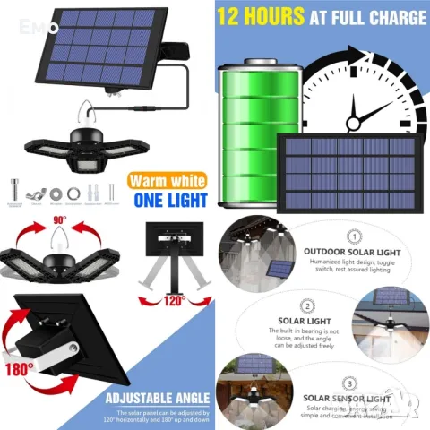 Деформируема соларно осветление 5V деформируема крушка. LED светлини със слънчеви панели