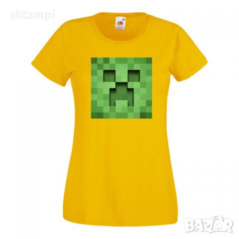 Дамска тениска Creeper Face 3 майнкрафт Minecraft,Игра,Забавление,подарък,Изненада,Рожден Ден., снимка 12 - Тениски - 36520640