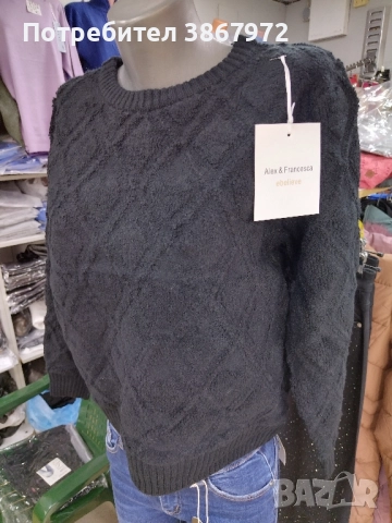 Дамска блуза памук и ангора , снимка 5 - Блузи с дълъг ръкав и пуловери - 52478019