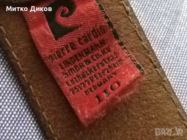 Pierre Cardin Belt колан естествена кожа 125см на 33мм нов, снимка 8 - Колани - 51766288