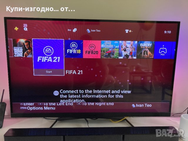 PS4 500 gb с два джойстика и три игри, снимка 5 - PlayStation конзоли - 41116931