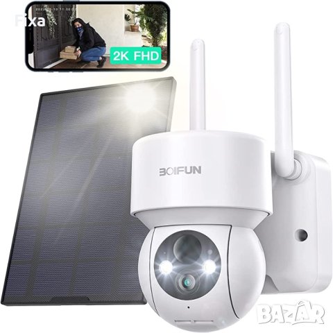 "BOIFUN" Безжична външна камера със Соларен панел (DQ201)