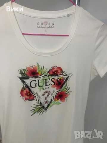 Тениска Guess размер М, снимка 5 - Тениски - 50449582