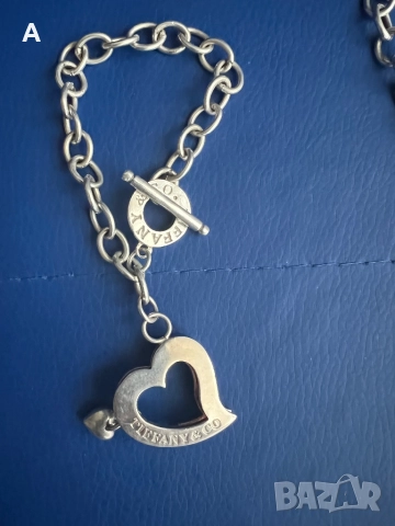 Сребърен комплект Tifany@Co, снимка 2 - Колиета, медальони, синджири - 51473172