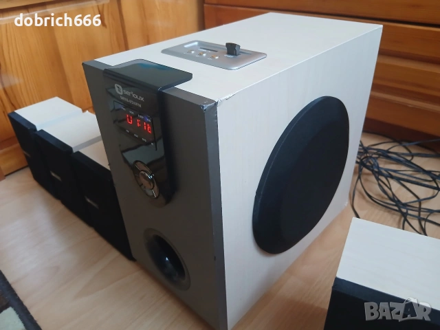 Буфер 5.1 тонколони Serioux USB FM Aux радио флашка карта памет, снимка 3 - Тонколони - 53838579