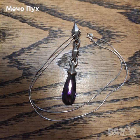 Сребърно колие с висулка (161), снимка 6 - Колиета, медальони, синджири - 41473706