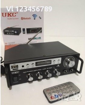 Аудио усилвател + Караоке, BLUETOOTH,FM, USB,MP3,SD UKC-SN-555BT, снимка 2 - Ресийвъри, усилватели, смесителни пултове - 41409976