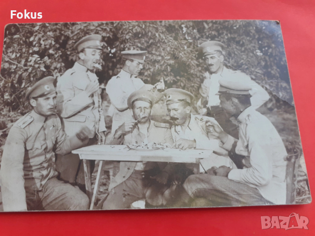 Стара военна снимка офицери Царство България - Серско, снимка 3 - Антикварни и старинни предмети - 53366193
