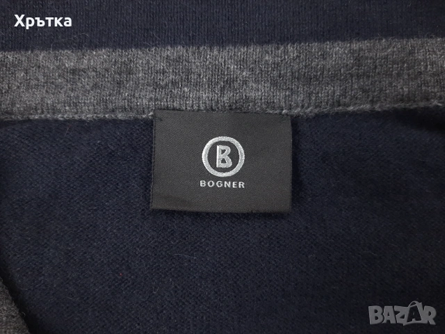 Bogner Cashmere Zip Sweater - Оригинален мъжки пуловер р-р 2XL, снимка 9 - Пуловери - 53125781