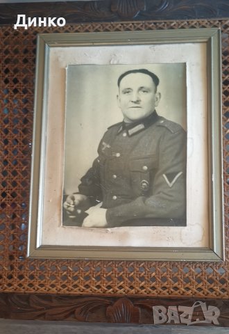 Голяма снимка портрет на немски войник оригинал , снимка 4 - Антикварни и старинни предмети - 38814405