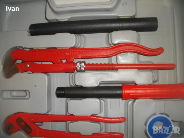 ПЪЛЕН ГОЛЯМ КОМПЛЕКТ НОВА ВИНТОНАРЕЗКА ПАФТА ВИНТОРЕЗ ЗА РЕЗБИ НА СТОМАНЕНИ ТРЪБИ С ТРЪБОРЕЗ КЛЮЧОВЕ, снимка 5 - Други инструменти - 48174116