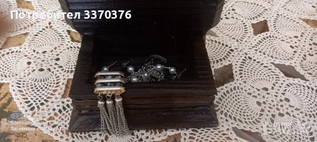 Дървена кутийка за бижута-цвят махагон, снимка 2 - Подаръци за жени - 53519573