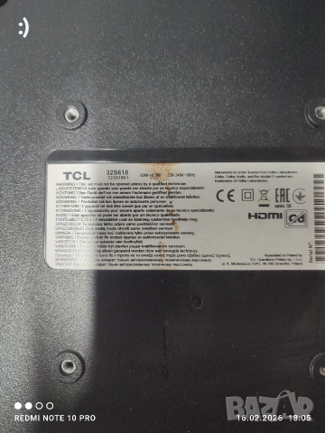 TCL 32s618 на части
