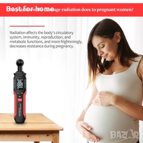 QLUUE EMF Meter Уред за измерване на електромагнитно излъчване, снимка 6 - Други инструменти - 47446370