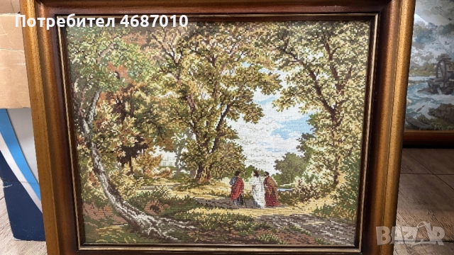 Ръчно изработен гоблен „Апостолската градина”, снимка 2 - Гоблени - 52842699