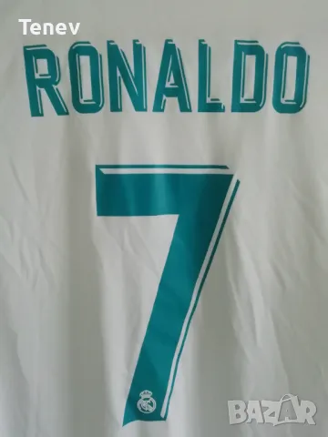 Real Madrid Cristiano Ronaldo Adidas 2017/2018 оригинална тениска фланелка Реал Мадрид Роналдо L, снимка 3 - Тениски - 49451263