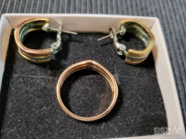 Комплект обеци и пръстен, снимка 3 - Обеци - 49136162