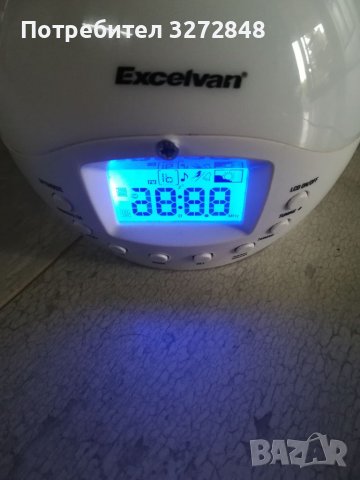 Нощна лампа EXCELVAN с часовник, аларма /с приятни звуци/ и радио , снимка 15 - Настолни лампи - 40893367