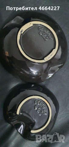 Уникален керамичен комплект с артистичен Кракле ефект, снимка 2 - Чинии - 53089730