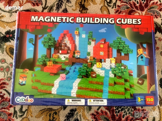 150 бр. магнитни блокчета - играчки за деца, 3+ години, STEM, снимка 8 - Конструктори - 52273046