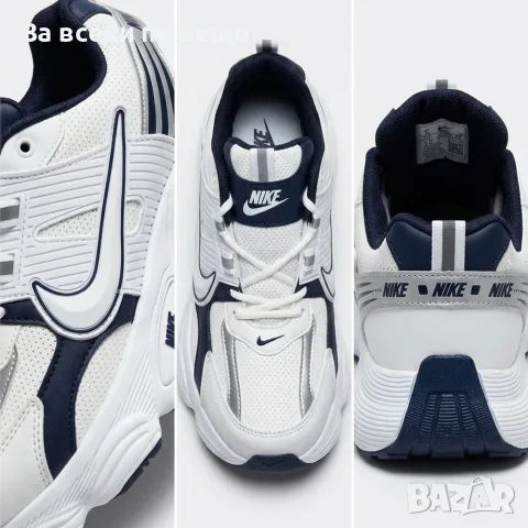 Nike Just Дамски Маратонки👟Дамски Спортни Обувки Найк Джъст - Бяло и Тъмносиньо Код S469, снимка 2 - Маратонки - 55934086