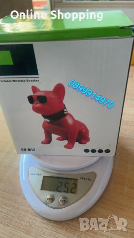 Преносим bluetooth високоговорител 3D модел на високоговорител-френски булдог, снимка 5 - Bluetooth тонколони - 40421083