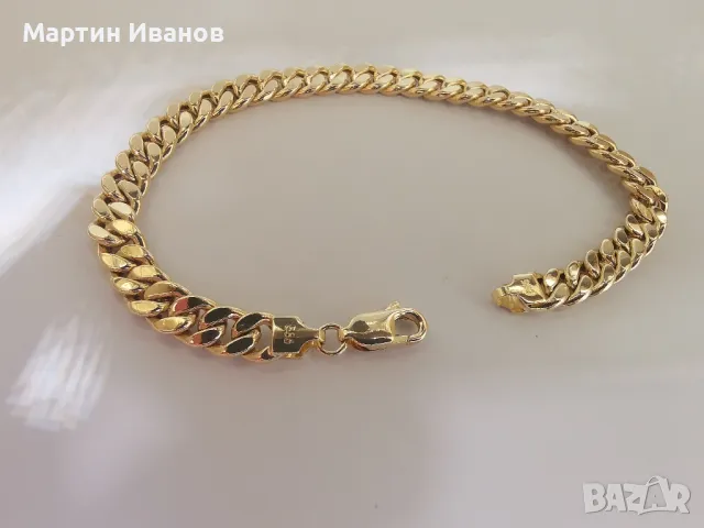 Златна гривна панцер , снимка 4 - Гривни - 49144636