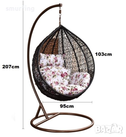 ПРОМОЦИЯ! Градинска люлка тип гнездо / яйце, снимка 3 - Градински мебели, декорация  - 41546199