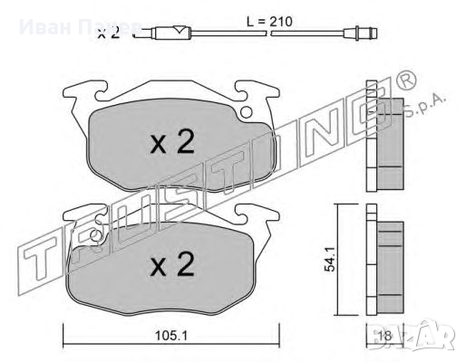 комплект предни накладки TRUSTING 039.0 ЗА PEUGEOT 205,305,309 ,Renault 9,19 ,21,  CLIO ,ESPACE ,FUE, снимка 2 - Части - 36089566