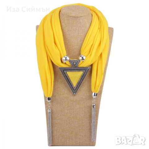 Женски памучни шалове с колиета, снимка 3 - Колиета, медальони, синджири - 36164258