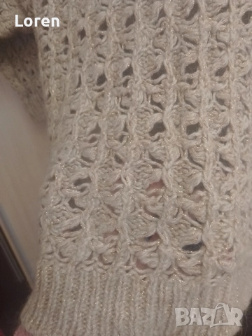 *Summum woman*Блузка плетена отпред,сатен отзад с тричетвърт ръкав, снимка 4 - Блузи с дълъг ръкав и пуловери - 52648869