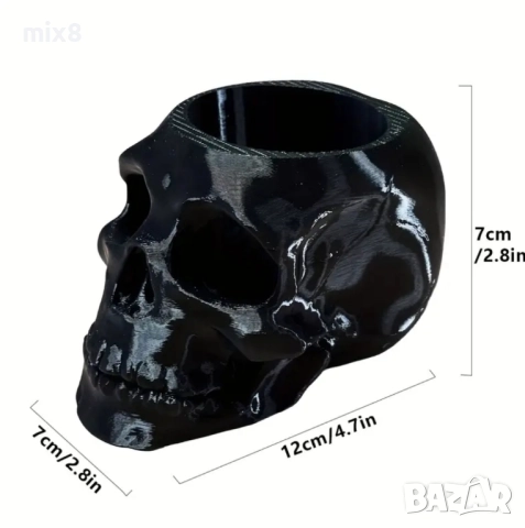 Череп моливник / поставка , снимка 3 - Декорация за дома - 52481997