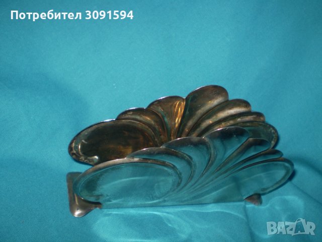 Ретро Салфетник Бял метал , снимка 4 - Антикварни и старинни предмети - 39082515