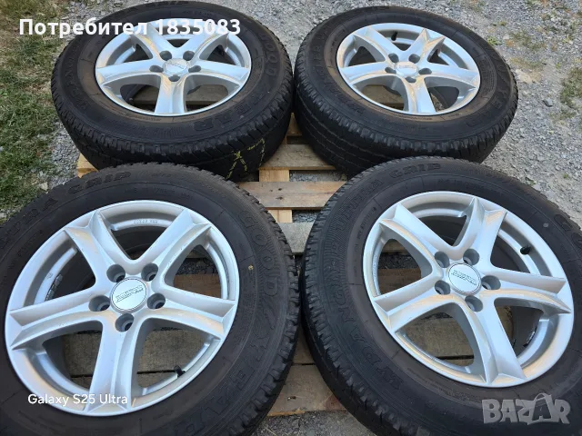 Лети джанти 16ки 5х115 Anzio + гуми 215/70/16 GoodYear, снимка 3 - Гуми и джанти - 55878458