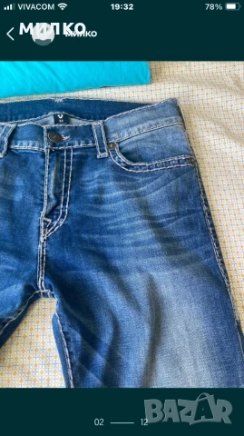 Мъжки дънки True Religion Rocco Relaxed Skinny Jeans USA, снимка 2 - Дънки - 50779217