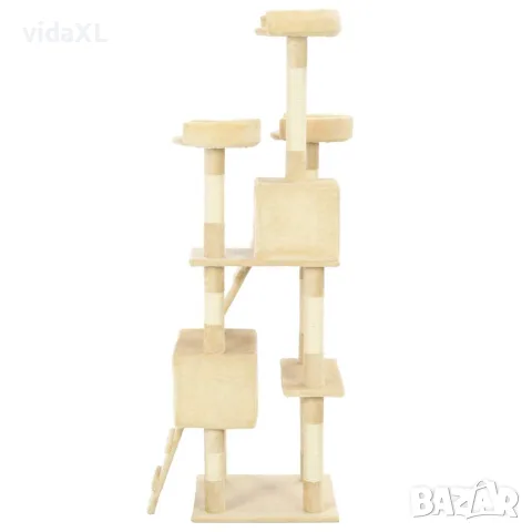 vidaXL Котешко дърво със сизалени стълбове, 170 см, бежово, снимка 3 - За котки - 56146213