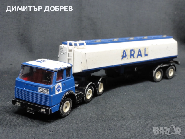 СТАРА РЕТРО МЕТАЛНА КОЛИЧКА КАМИОН ЦИСТЕРНА ARAL HENSCHEL SIKU GERMANY