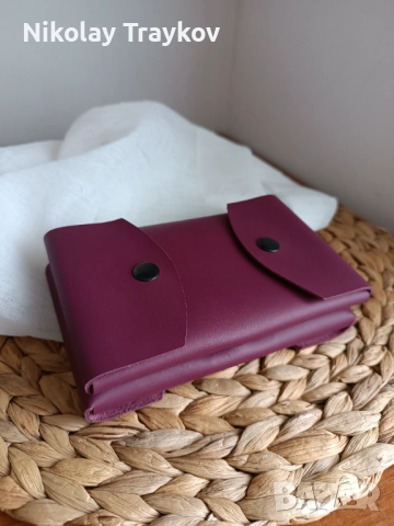 Ръчно изработено кожено оригами портмоне, снимка 5 - Портфейли, портмонета - 52956291