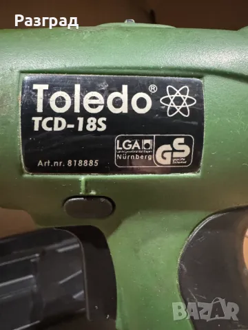 Акумулаторен винтоверт  Toledo TCD-18S  18V, снимка 6 - Винтоверти - 47714057
