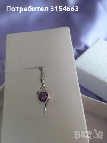 Колие с кристал , снимка 2 - Колиета, медальони, синджири - 49526271