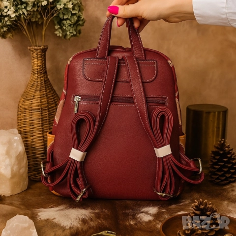 Модерна и цветна дамска раница, снимка 2 - Чанти - 51884545